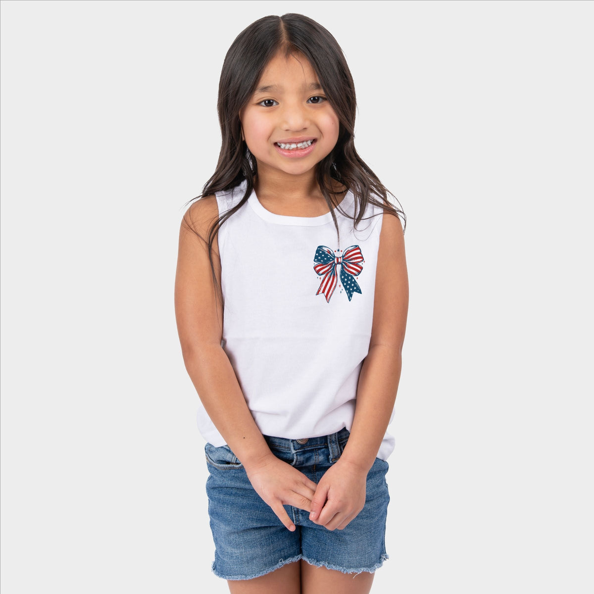 Patriotic Bow Stars - Youth Tank Top