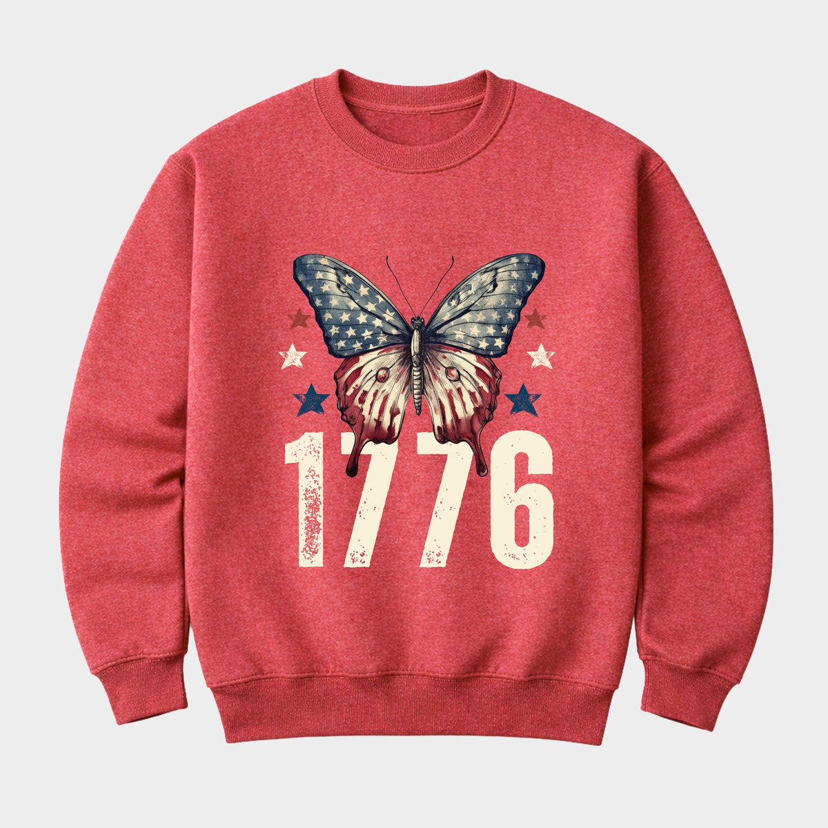 1776 Butterfly Patriotic - Women's Graphic Sweatshirt