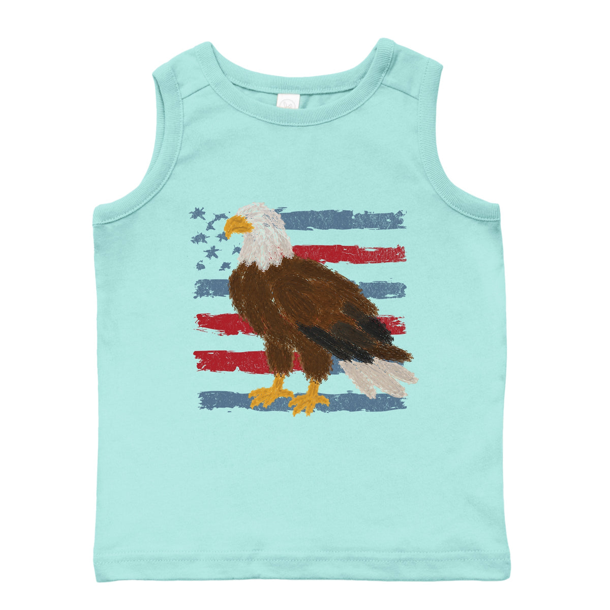 Bald Eagle Patriotic Flag - Toddler Graphic Tank