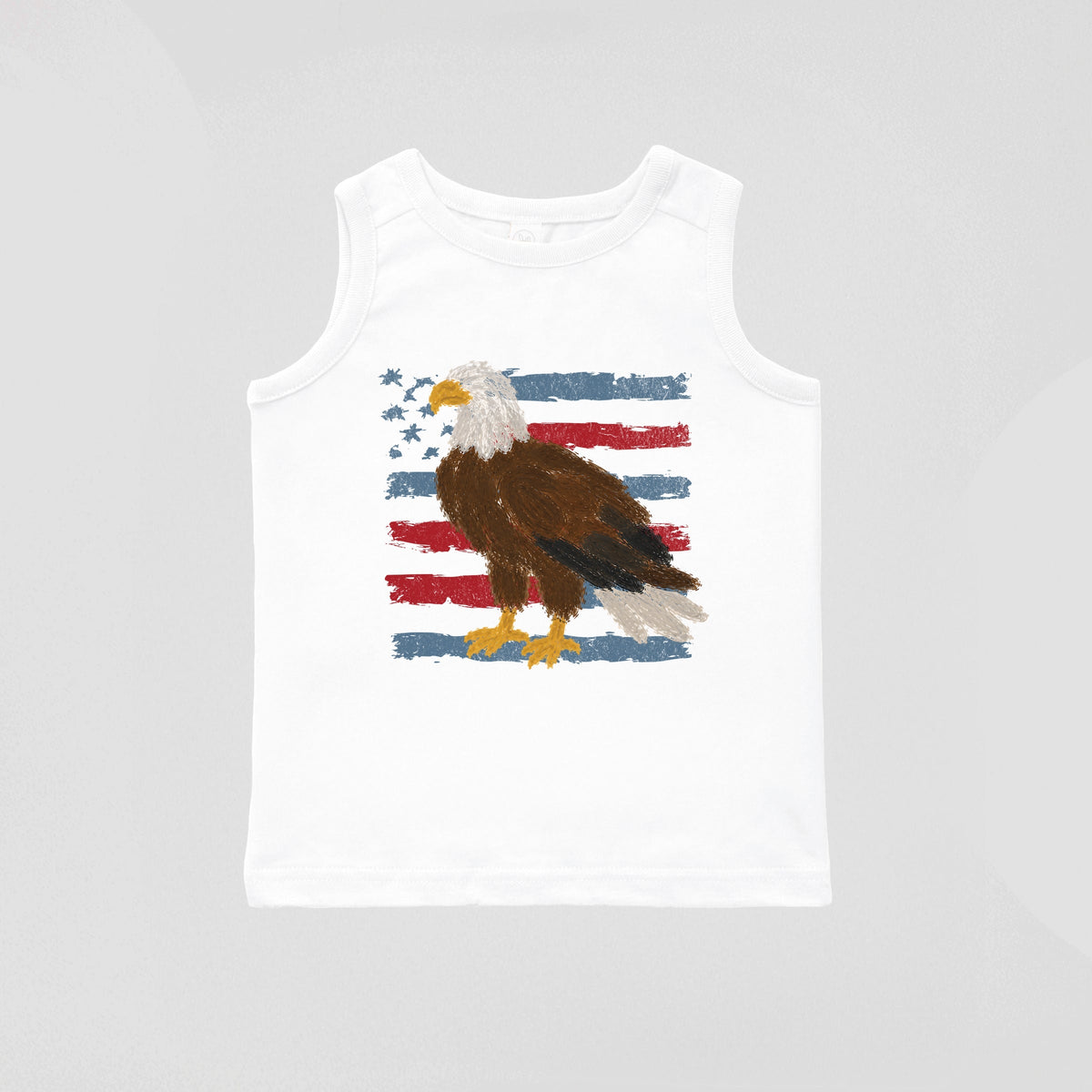 Bald Eagle Patriotic Flag - Toddler Graphic Tank