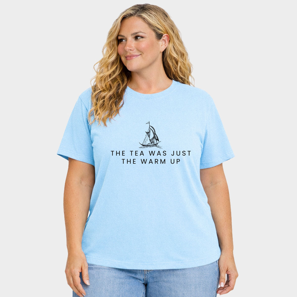 The Tea Was Just The Warm Up - Women's Plus Garment Dyed Tee