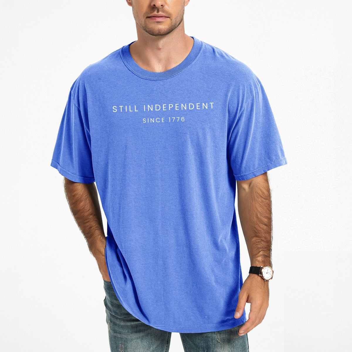 Still Independent Since 1776 - Men's Garment Dyed Graphic T-Shirt
