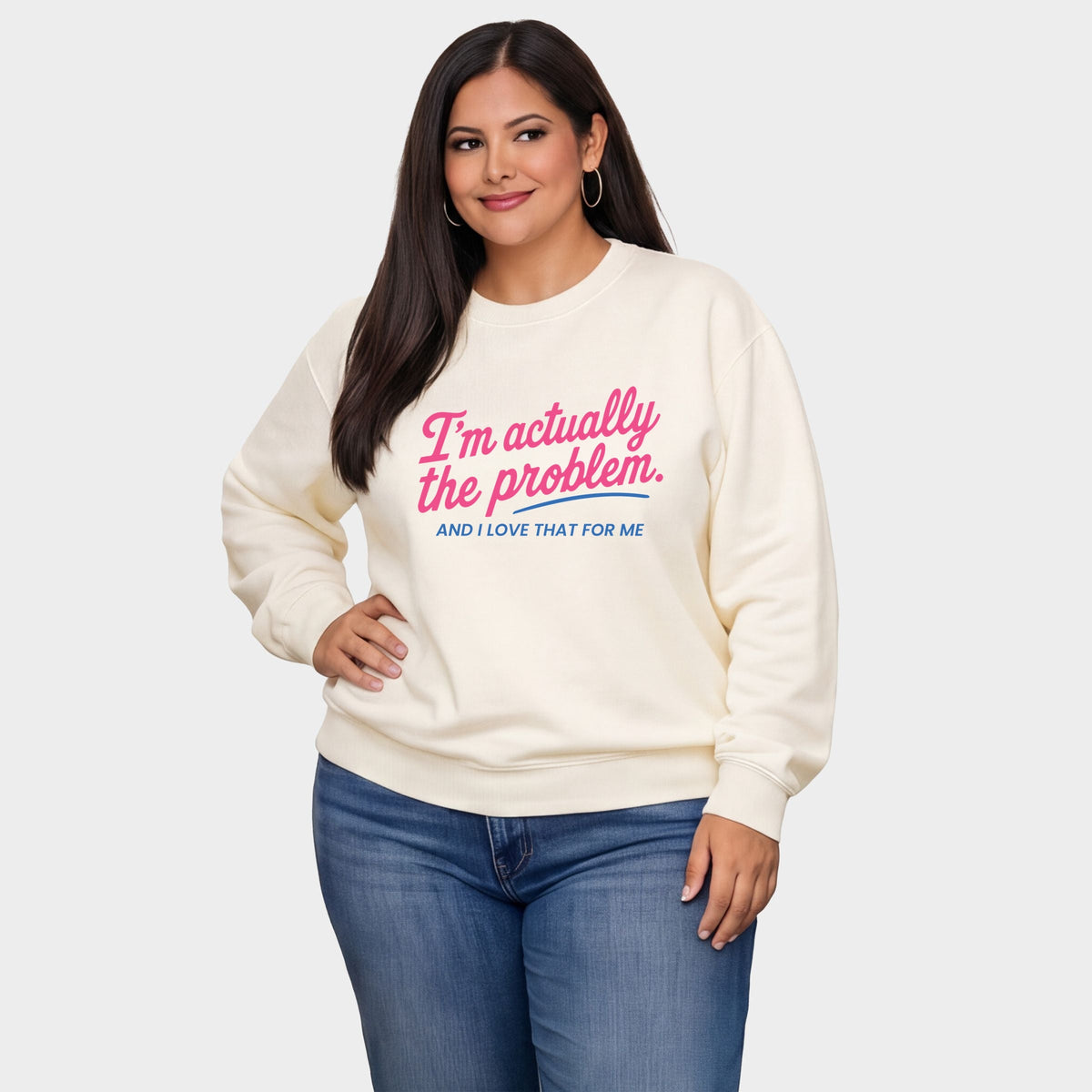 I'm Actually The Problem - Women's Plus Sweatshirt