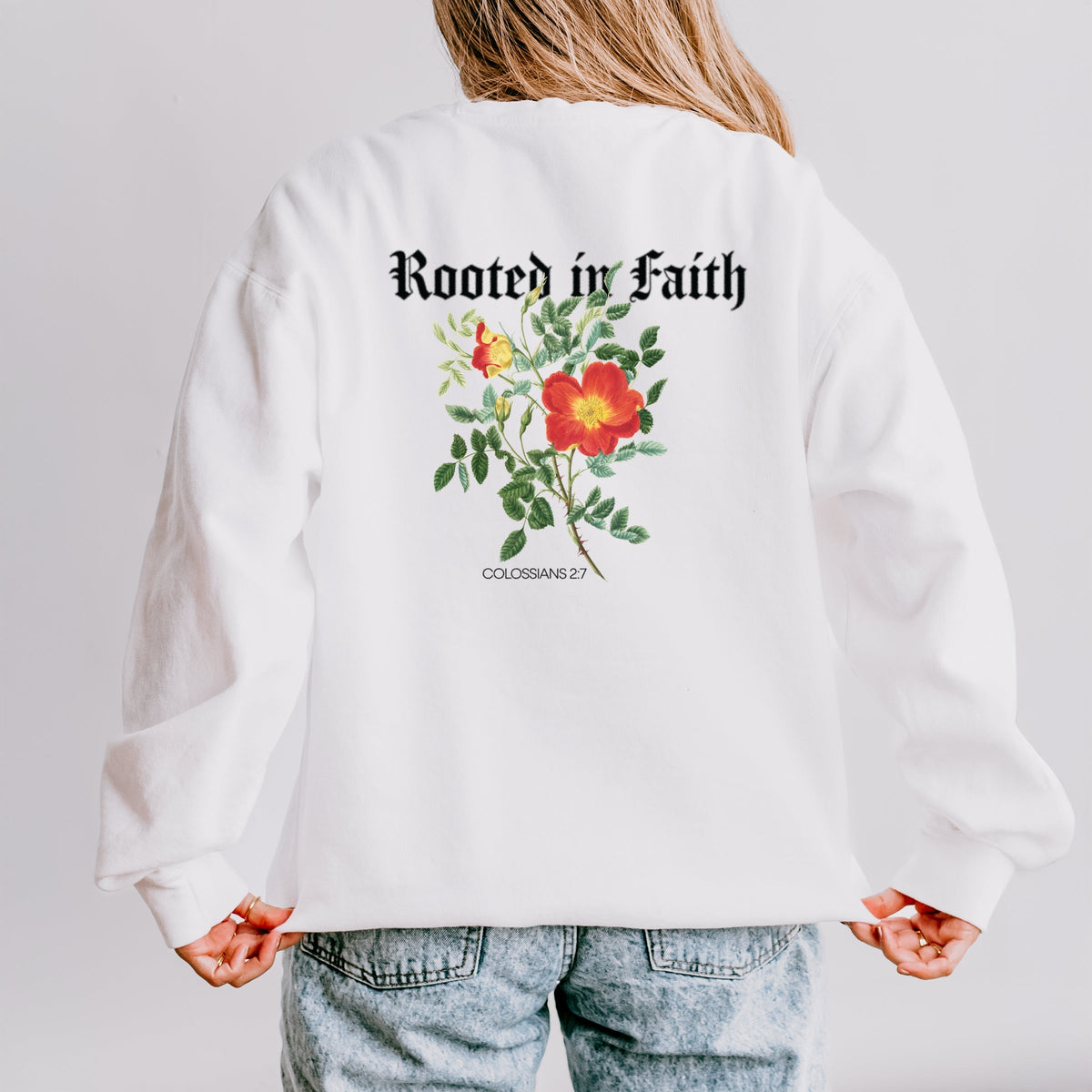 Rooted in Faith - Women's Lightweight Garment Dyed Sweatshirt