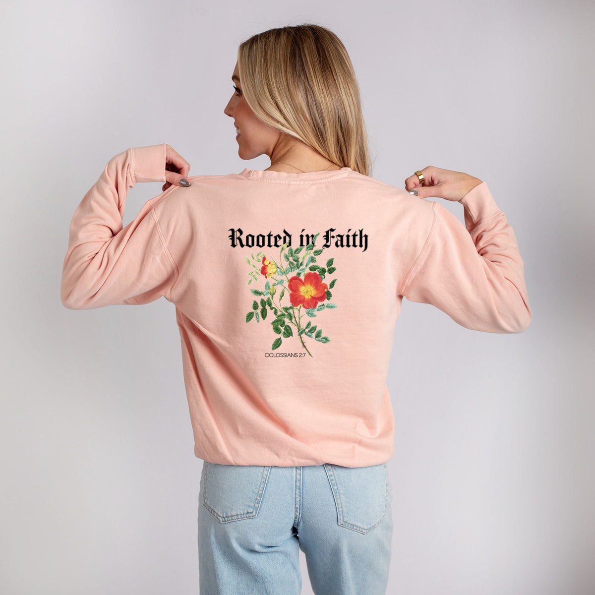 Rooted in Faith - Women's Lightweight Garment Dyed Sweatshirt