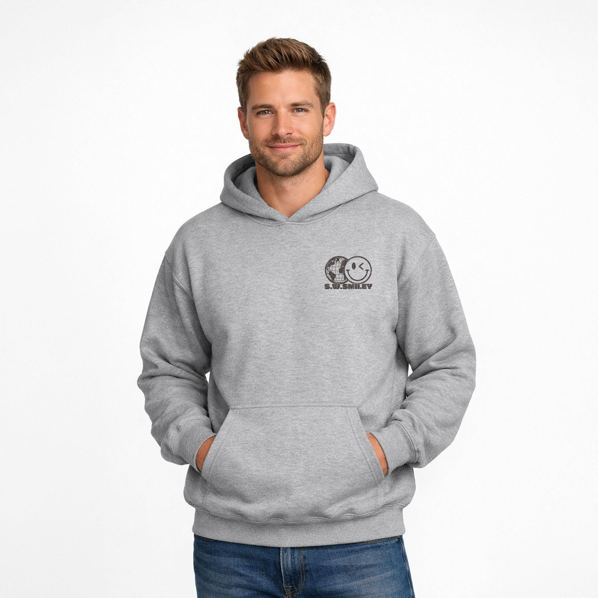 S.W.Smiley Record Retro - Men's Graphic Hoodie
