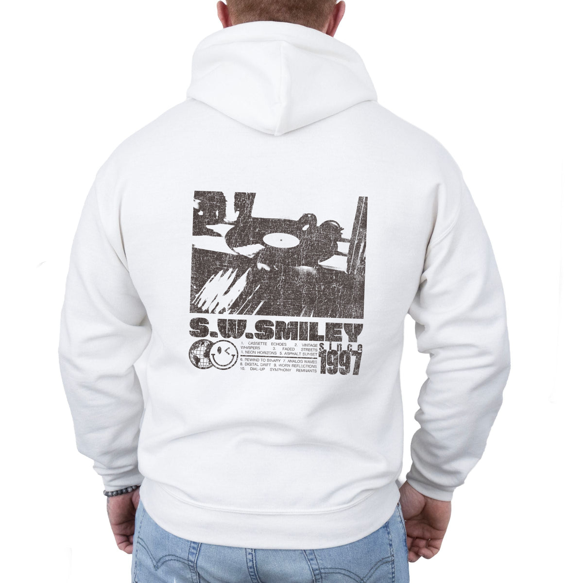 S.W.Smiley Record Retro - Men's Graphic Hoodie