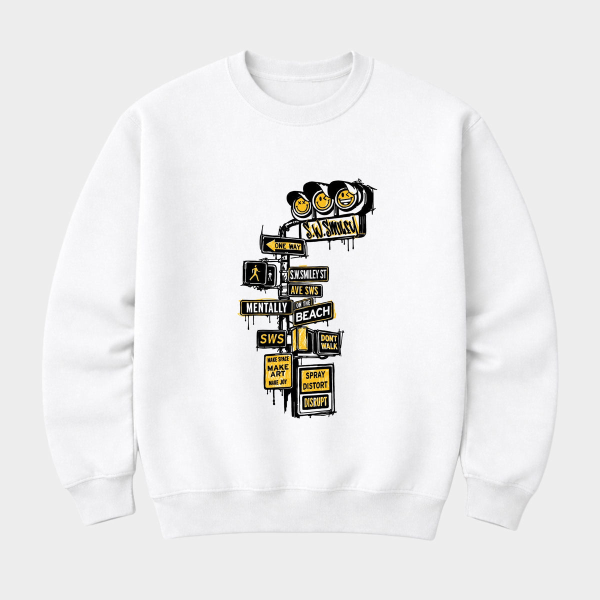 S.W.Smiley Stoplight - Men's Graphic Sweatshirt