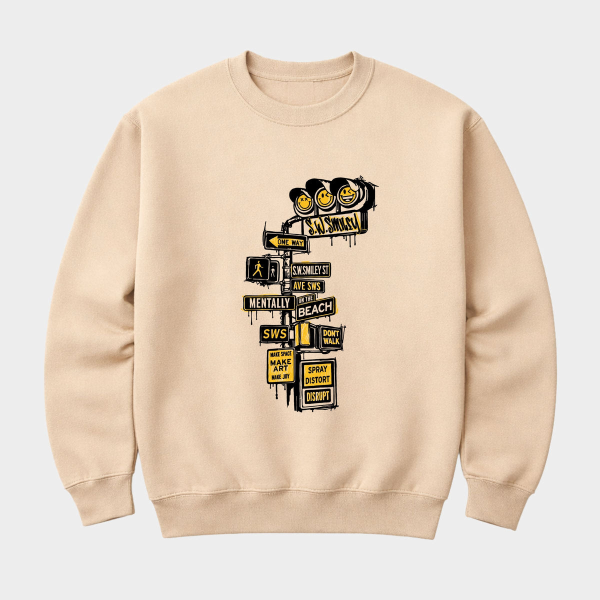 S.W.Smiley Stoplight - Men's Graphic Sweatshirt