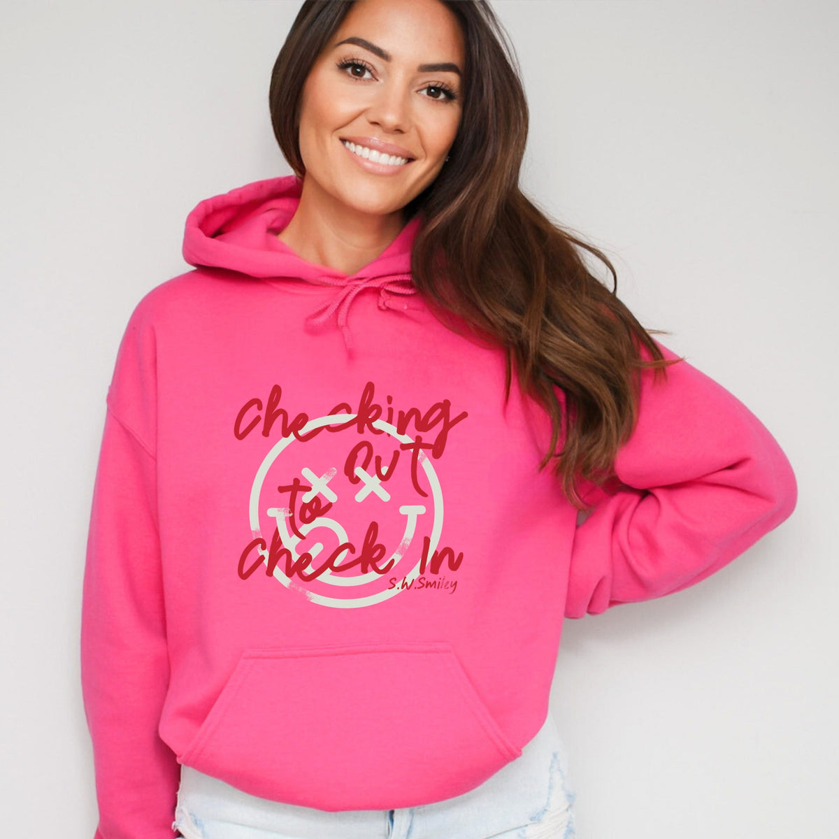 S.W.Smiley Checking Out - Women's Graphic Hoodie
