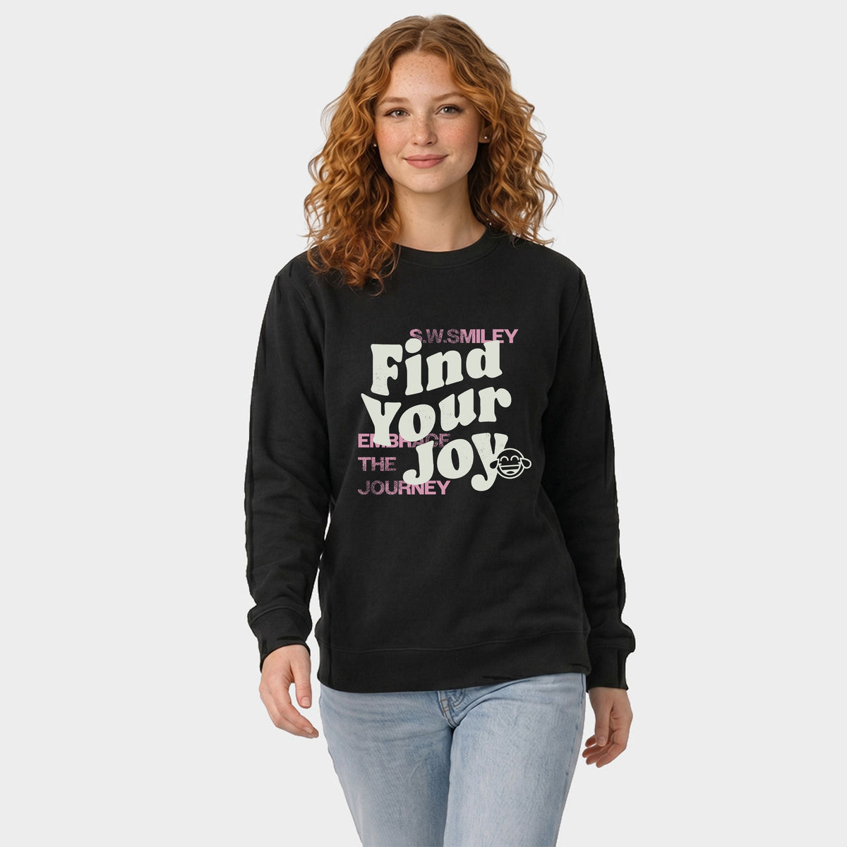 S.W.Smiley Find Your Joy - Women's Graphic Sweatshirt