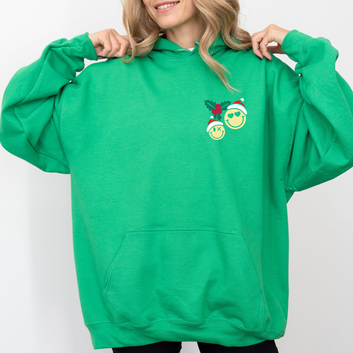 S.W.Smiley Merry Plaid - Women's Graphic Hoodie