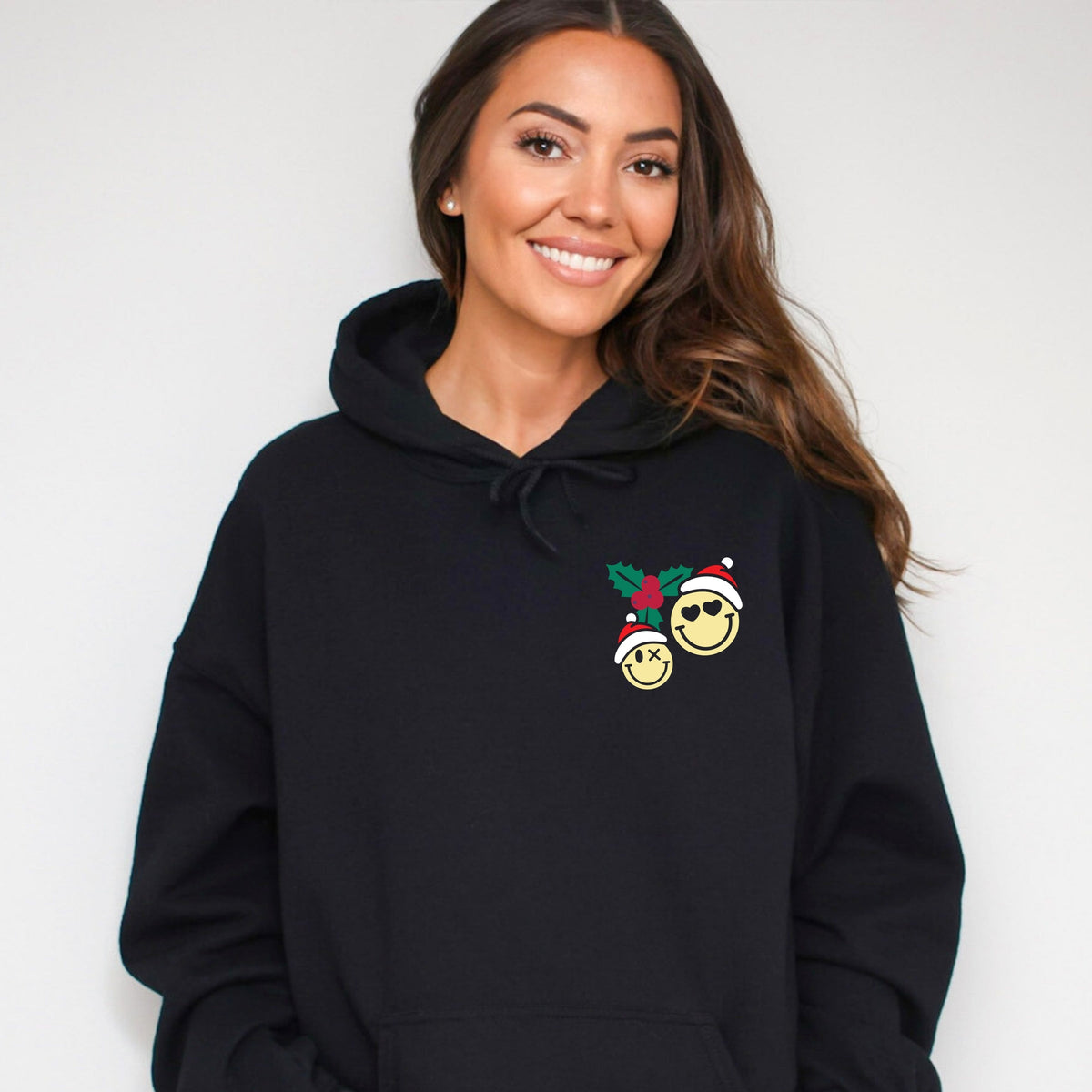 S.W.Smiley Merry Plaid - Women's Graphic Hoodie