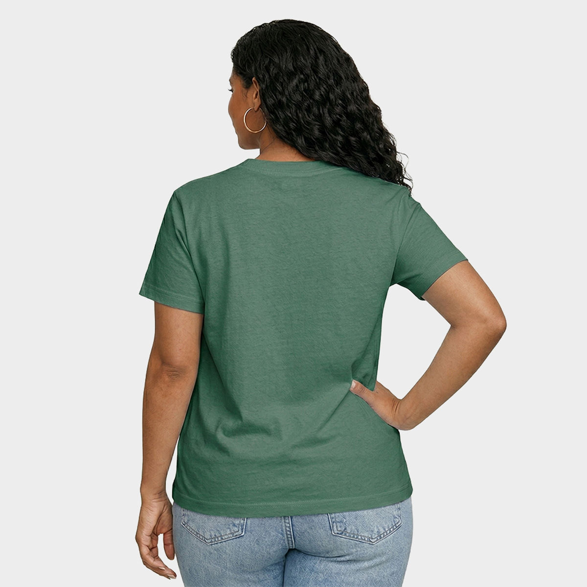 S.W.Smiley Christmas Red Plaid - Women's Relaxed Boxy Tee