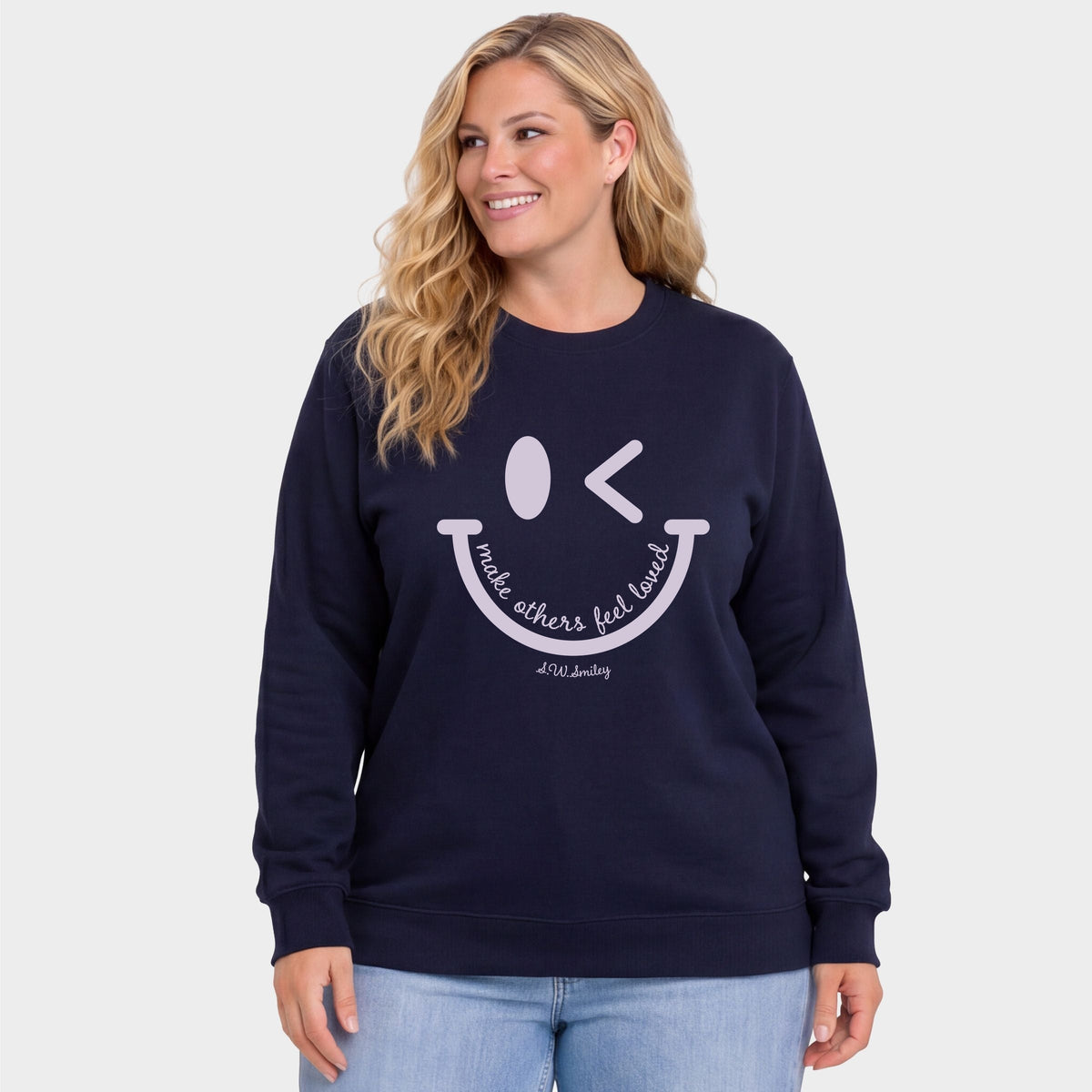 S.W.Smiley Make Others Feel Loved Puff - Women's Plus Sweatshirt