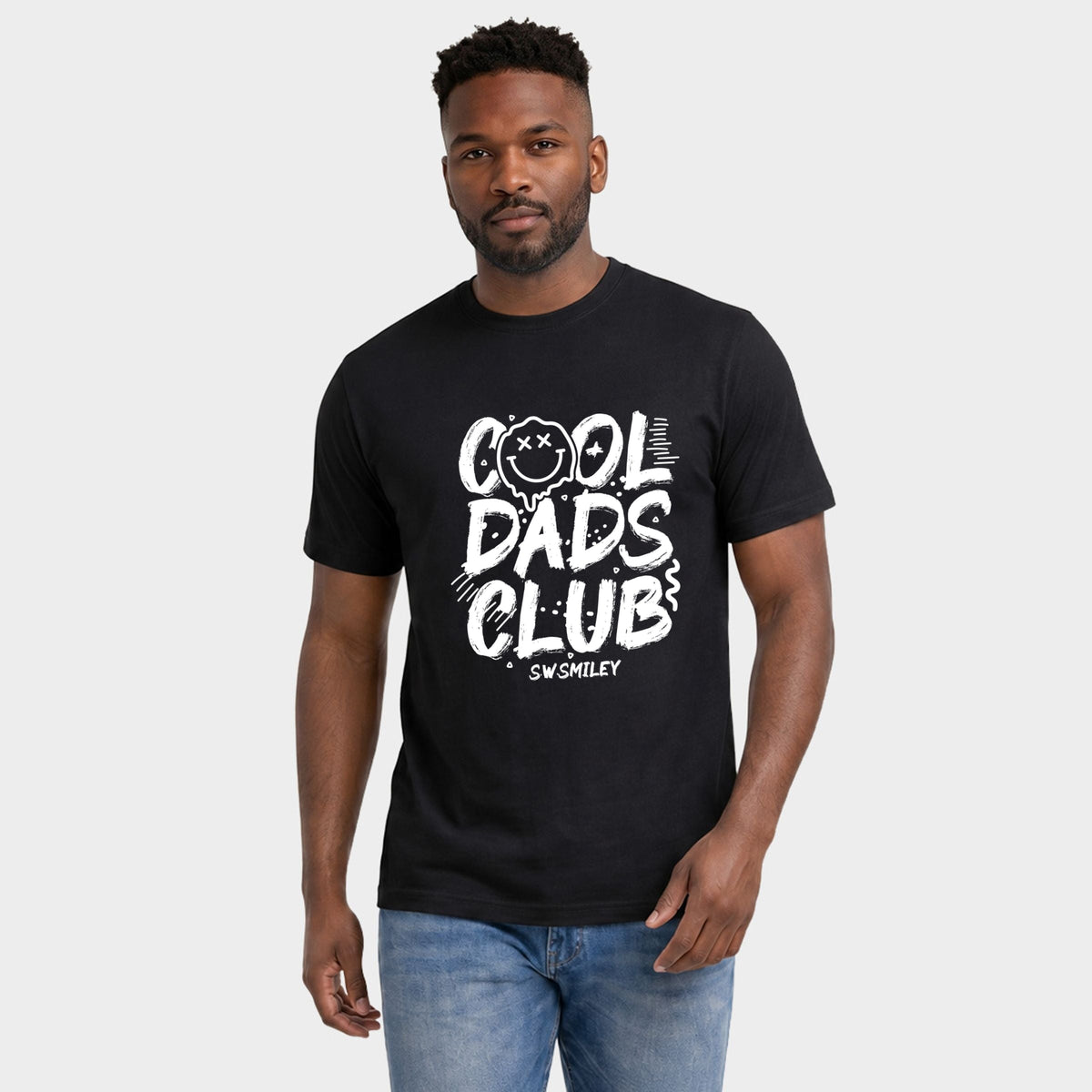 S.W.Smiley Cool Dads Club - Men's Garment Dyed Graphic T-Shirt