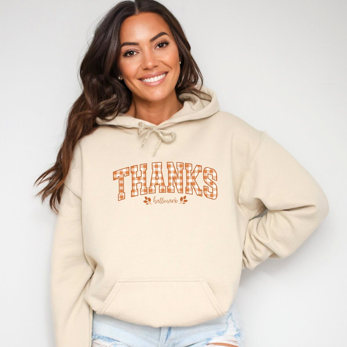 Hallmark - Thanks Gingham - Women's Graphic Hoodie