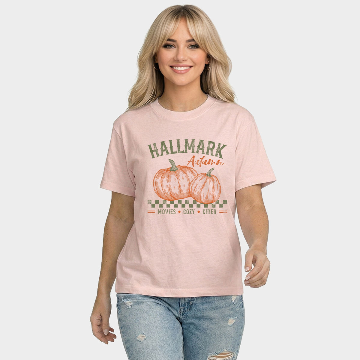 Hallmark - Autumn Pumpkins - Women's Relaxed Boxy Tee
