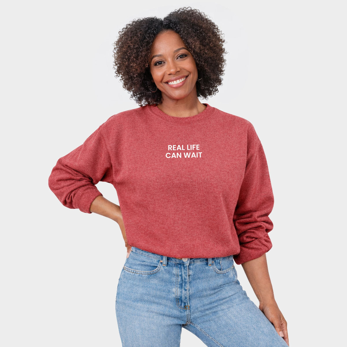 Hallmark - Real Life Can Wait -  Women's Graphic Sweatshirt