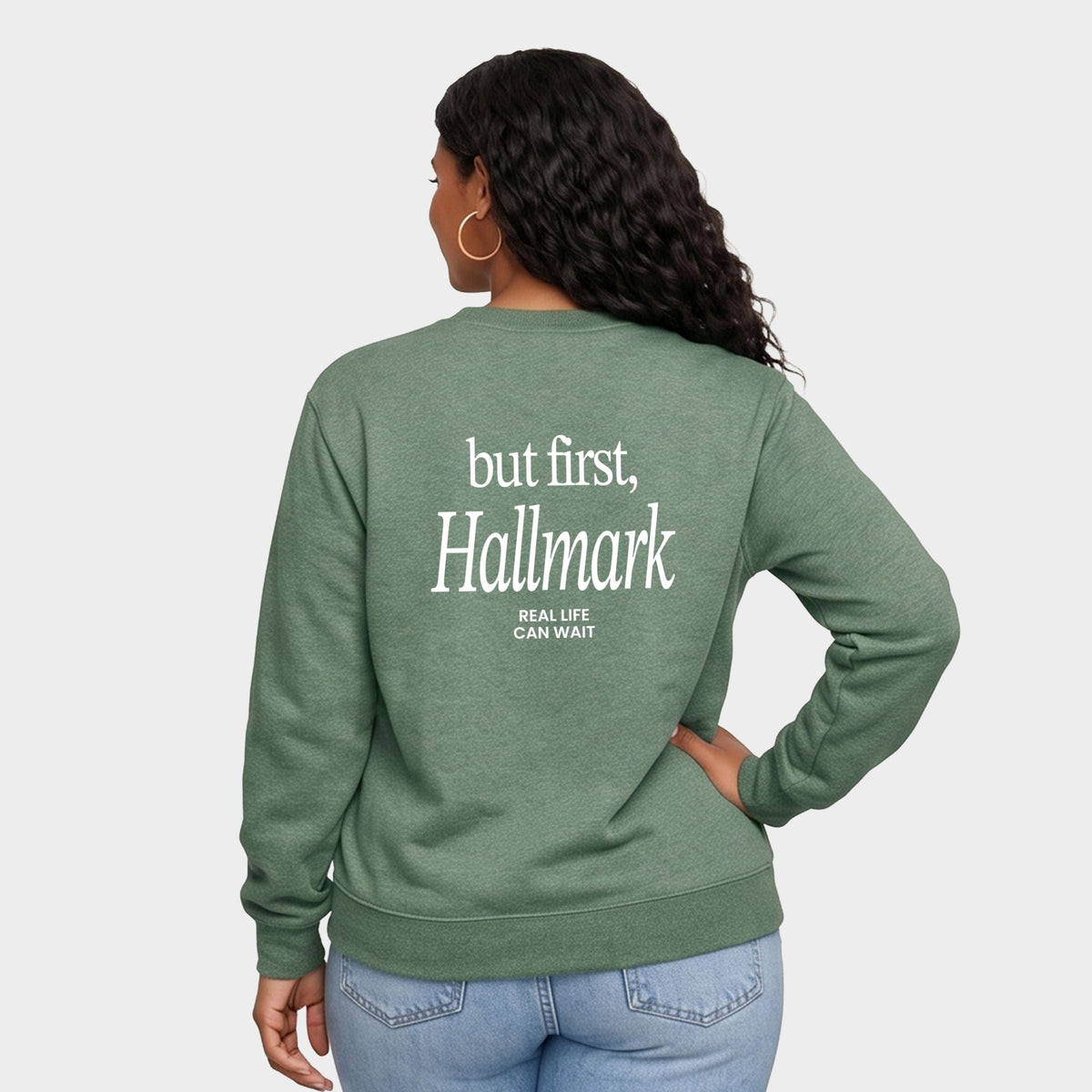 Hallmark - Real Life Can Wait -  Women's Graphic Sweatshirt