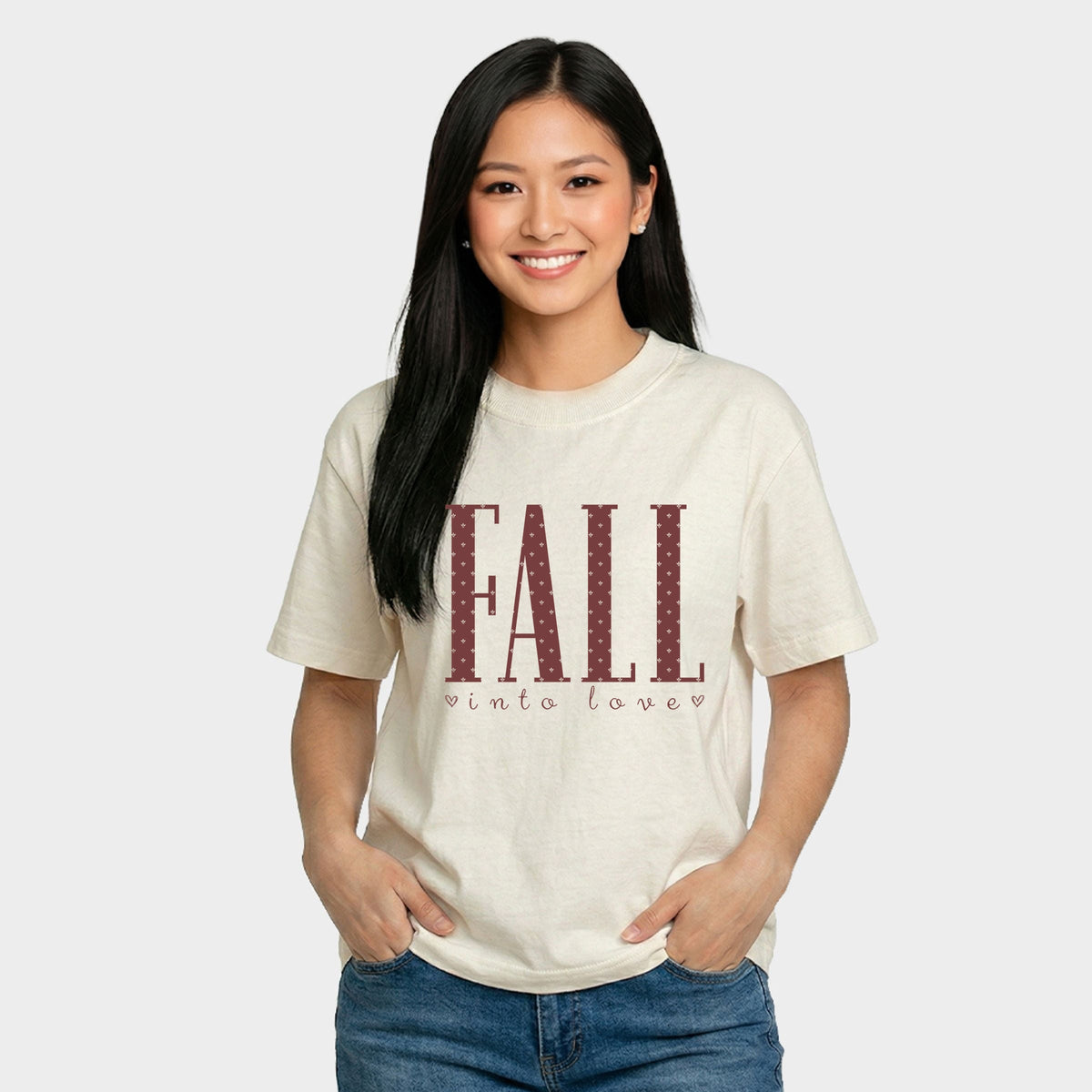 Hallmark - Fall Into Love - Women's Relaxed Boxy Tee