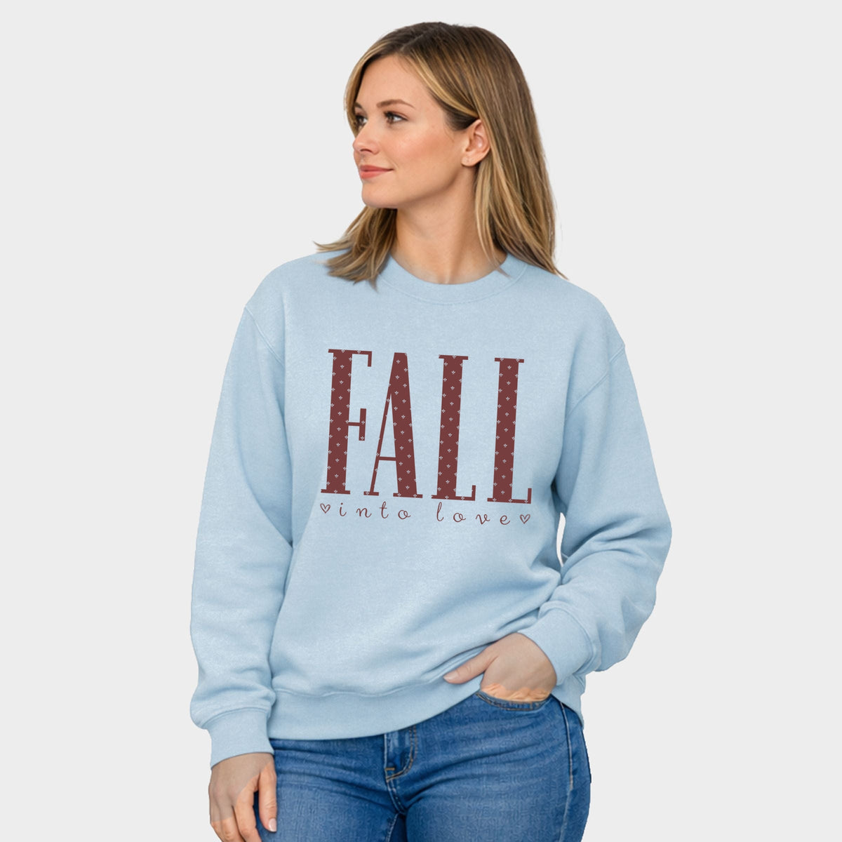 Hallmark - Fall Into Love -  Women's Graphic Sweatshirt