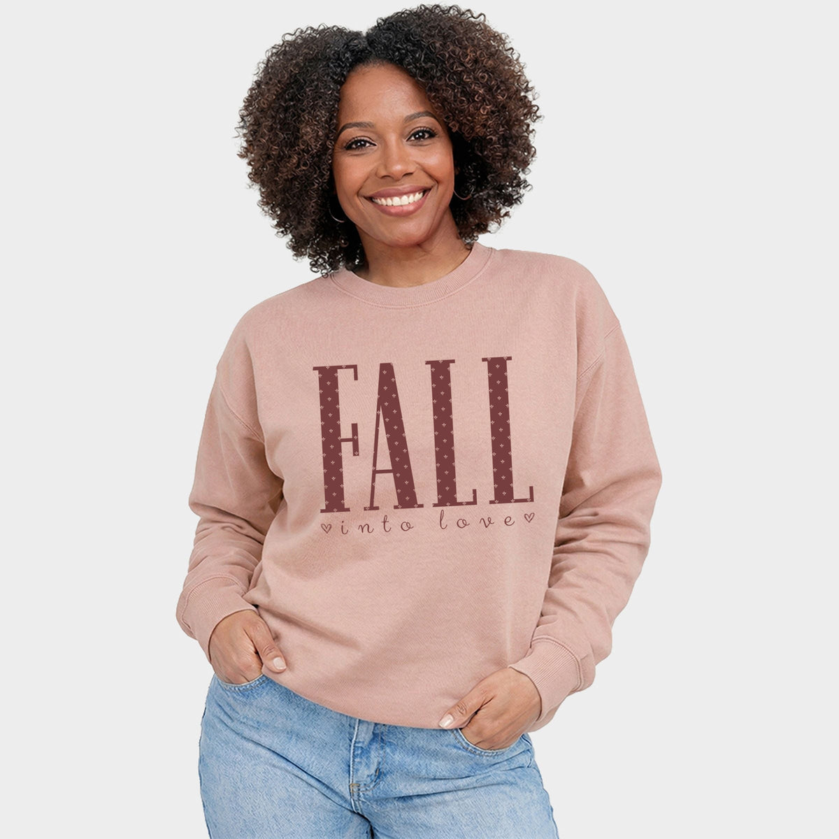 Hallmark - Fall Into Love -  Women's Graphic Sweatshirt