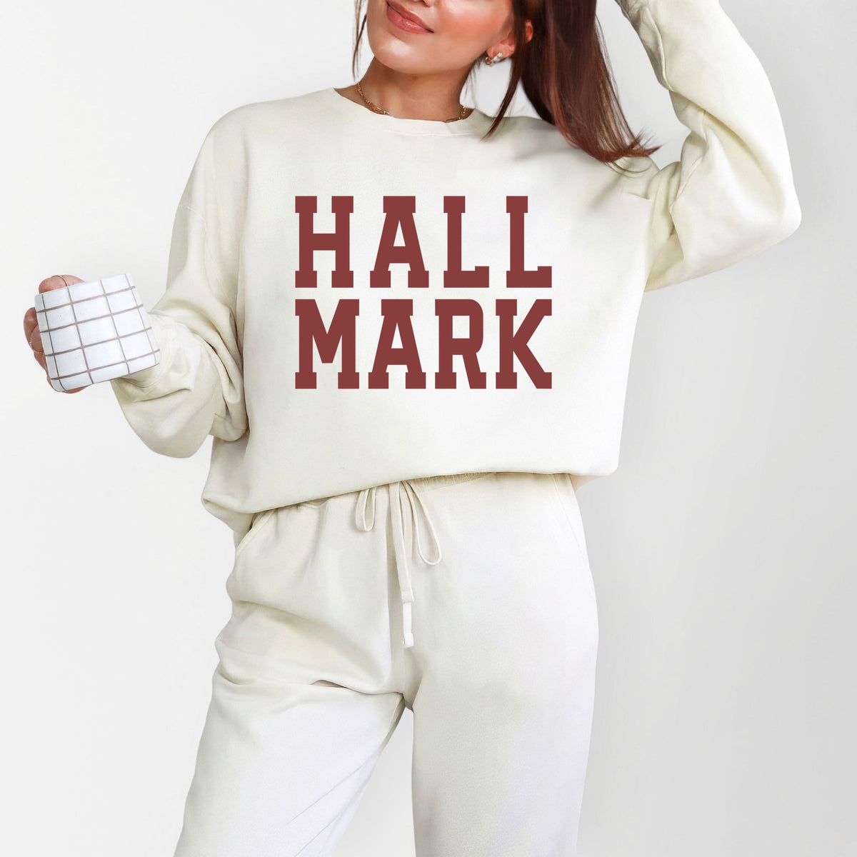 Hallmark - Varsity Stacked - Women's Lightweight Garment Dyed Sweatshirt