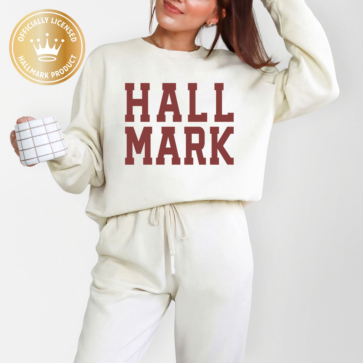 Hallmark - Varsity Stacked - Women's Lightweight Garment Dyed Sweatshirt