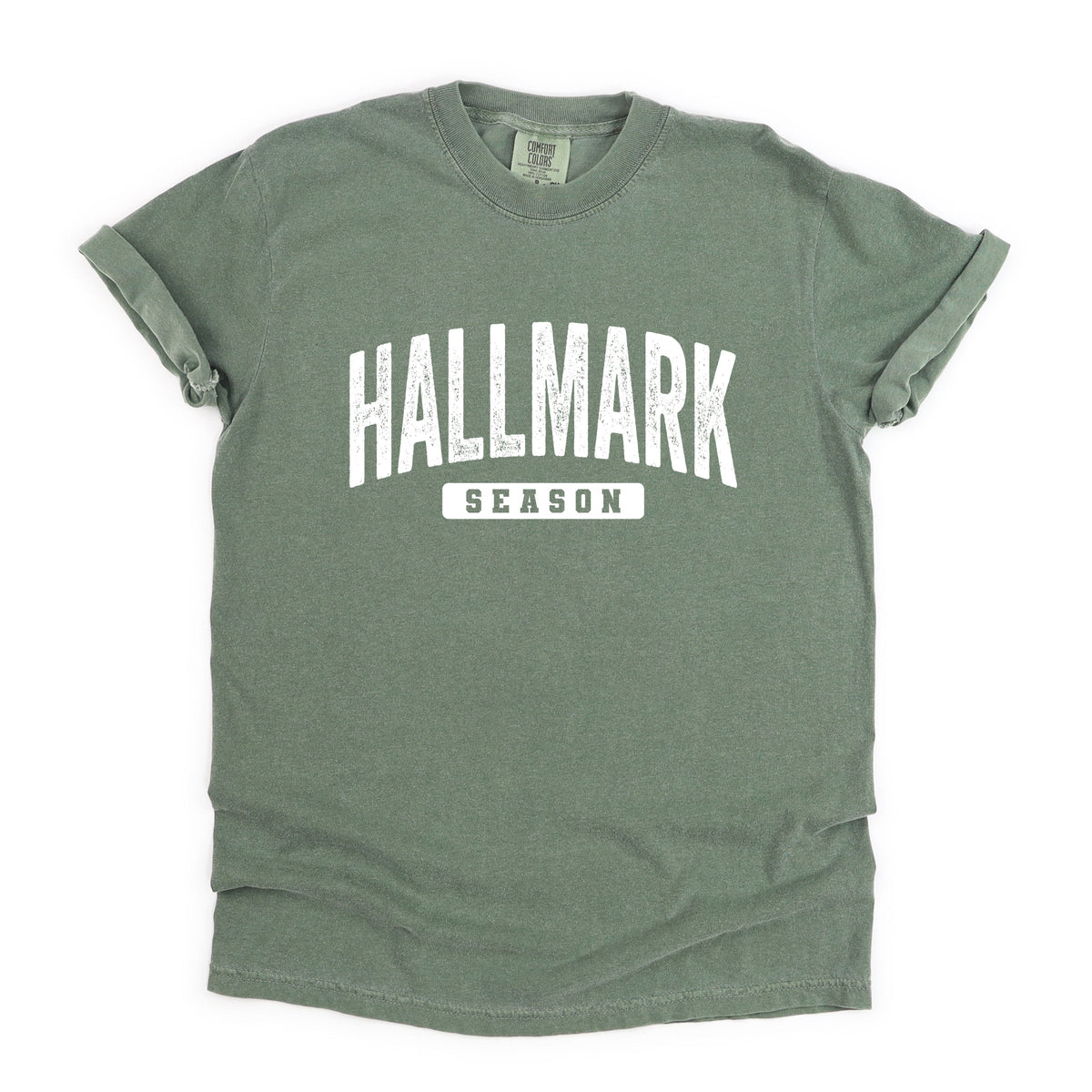 Hallmark - Season Arched Distressed - Women's Garment Dyed Graphic T-Shirt