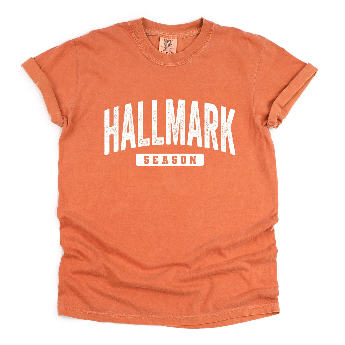 Hallmark - Season Arched Distressed - Women's Garment Dyed Graphic T-Shirt