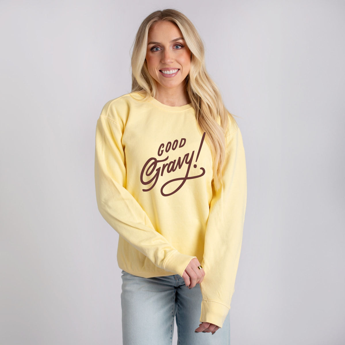 Hallmark - Good Gravy - Women's Lightweight Garment Dyed Sweatshirt