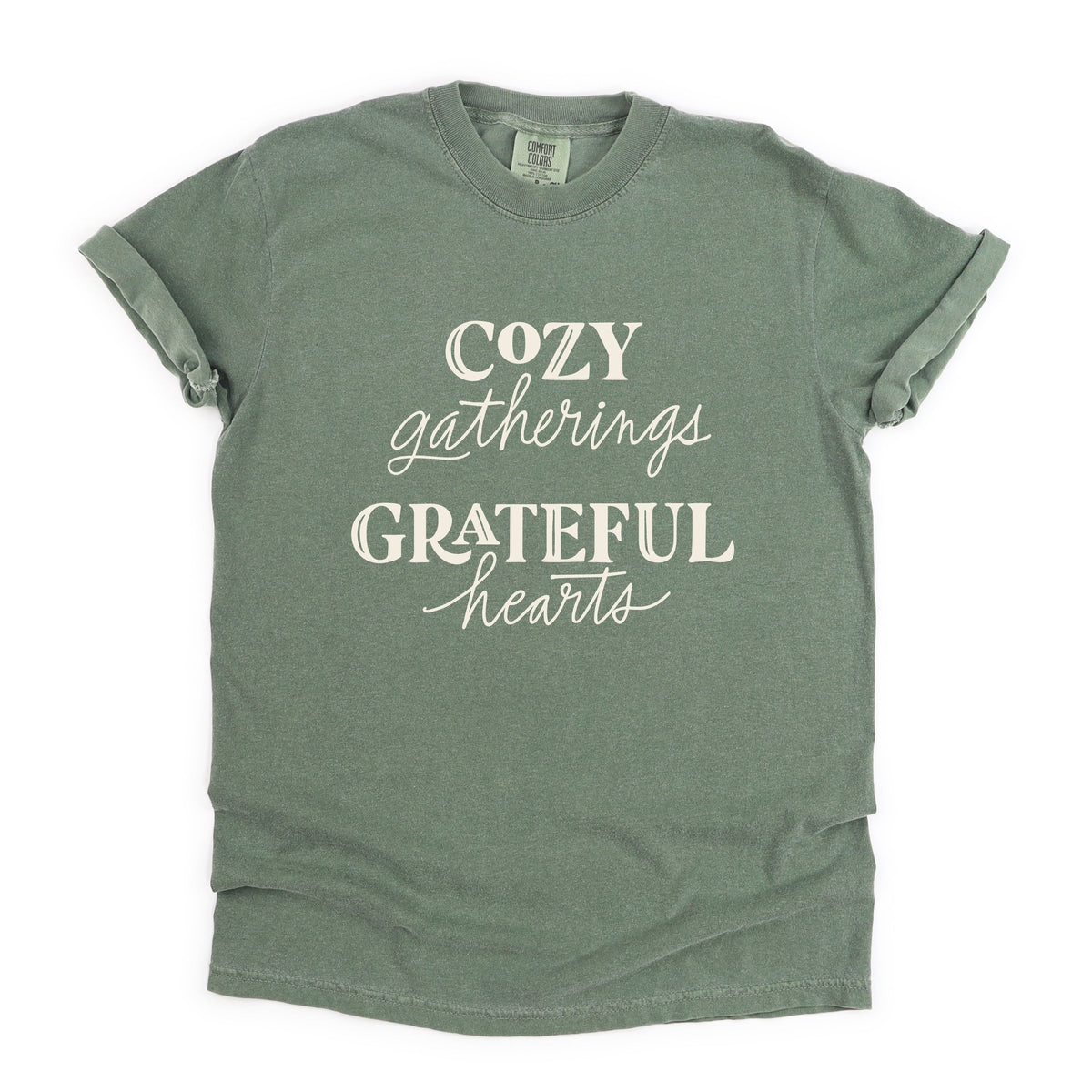 Hallmark - Cozy Gatherings Grateful Hearts - Women's Garment Dyed Graphic T-Shirt