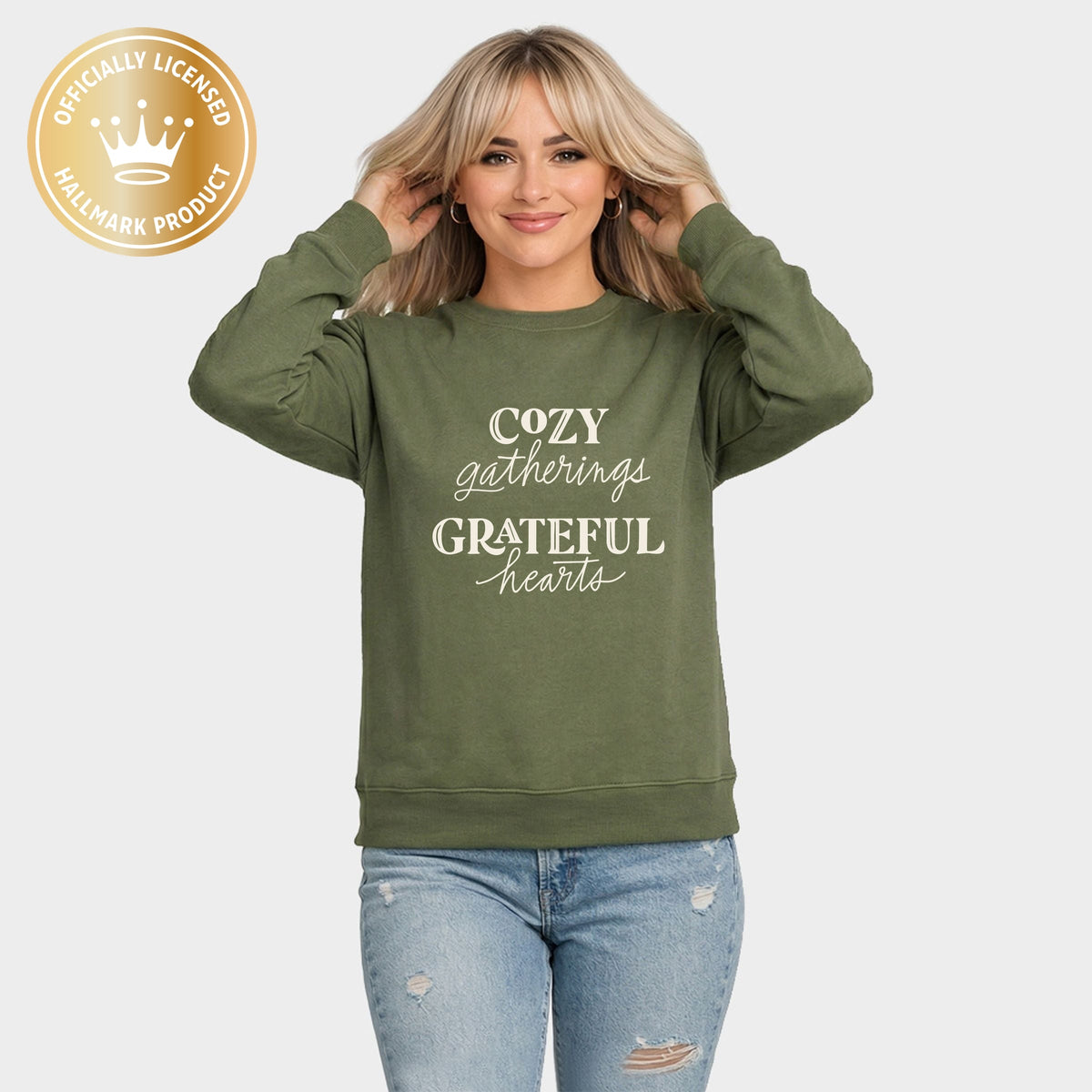 Hallmark - Cozy Gatherings Grateful Hearts -  Women's Graphic Sweatshirt