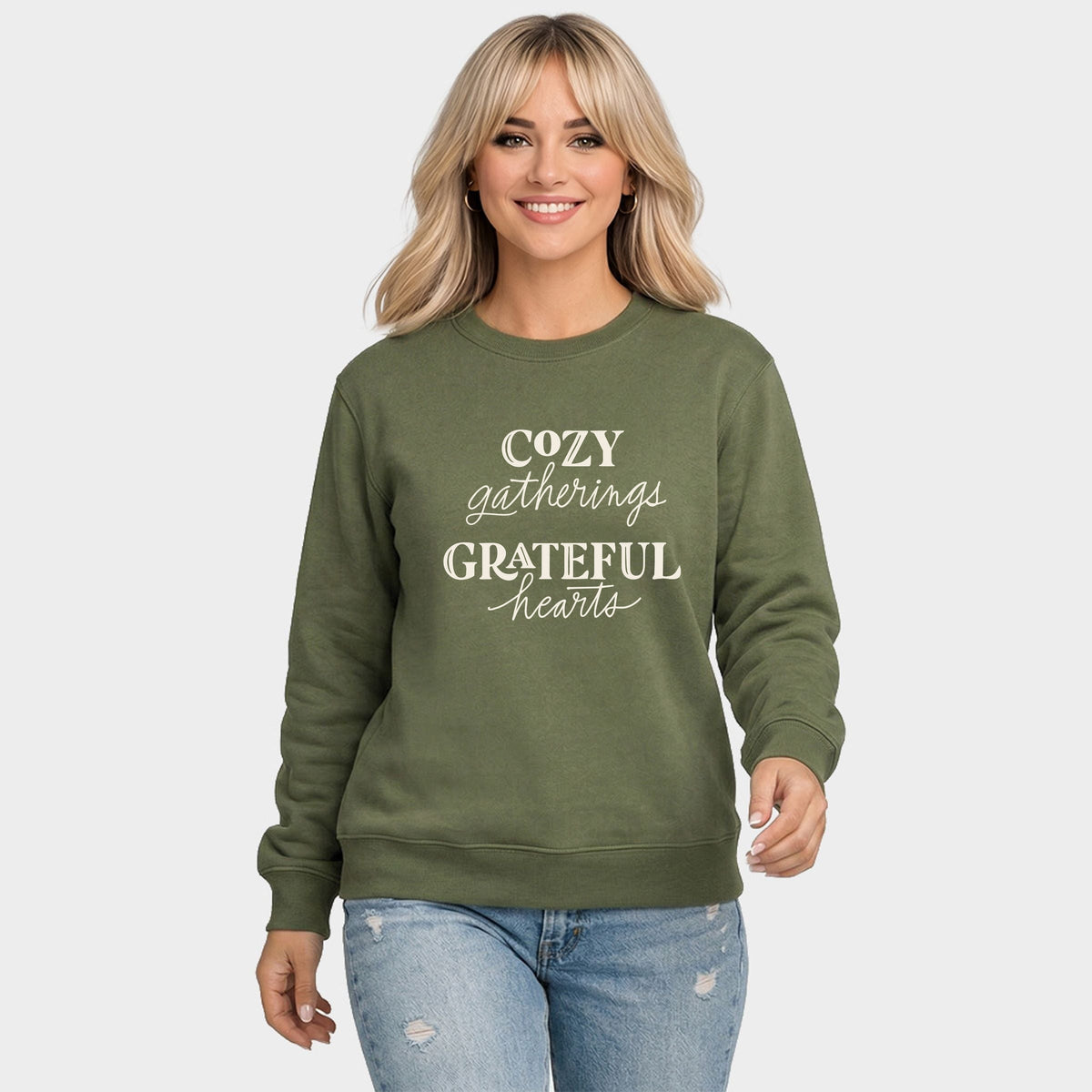 Hallmark - Cozy Gatherings Grateful Hearts -  Women's Graphic Sweatshirt