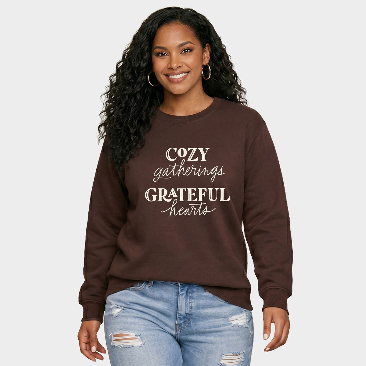 Hallmark - Cozy Gatherings Grateful Hearts -  Women's Graphic Sweatshirt