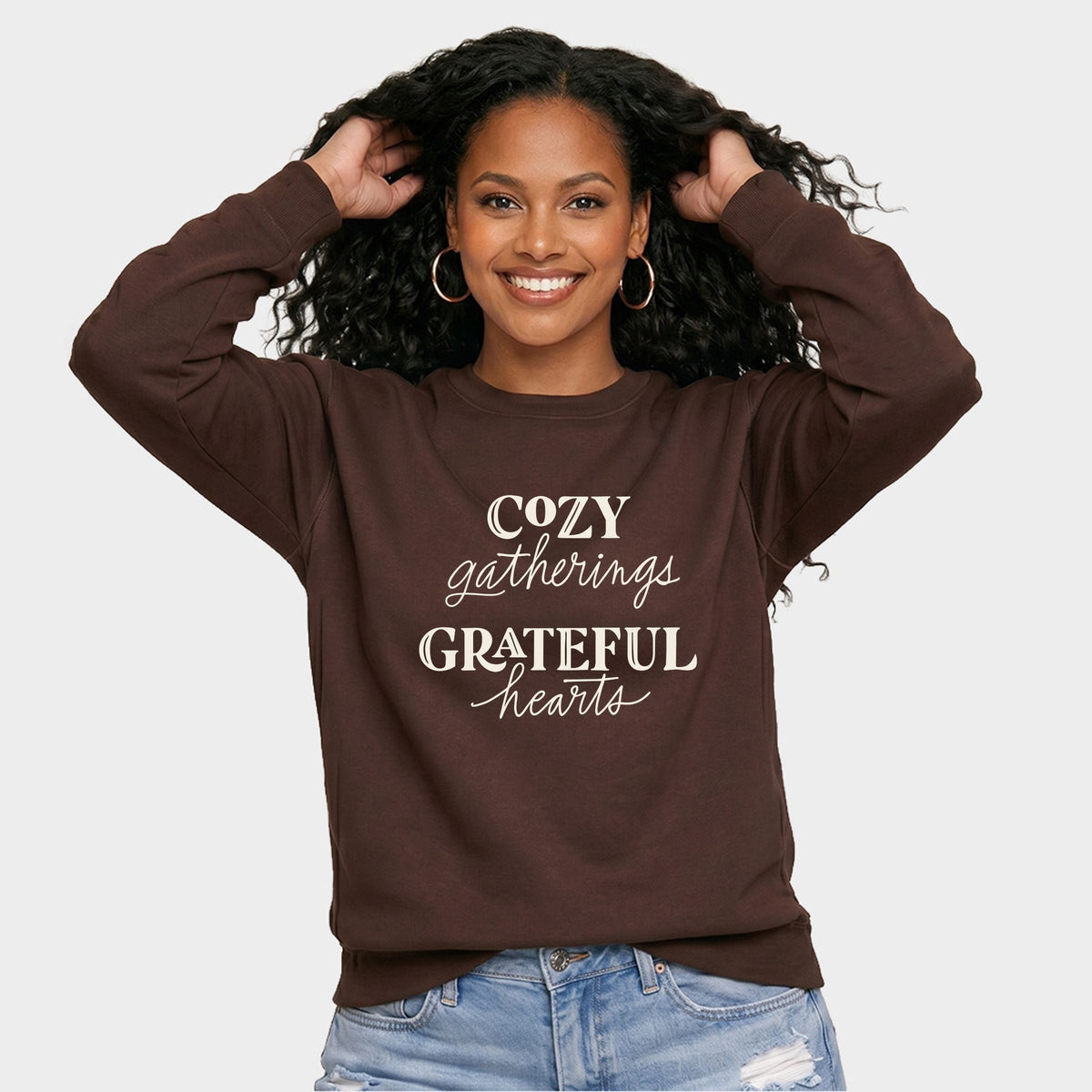 Hallmark - Cozy Gatherings Grateful Hearts -  Women's Graphic Sweatshirt