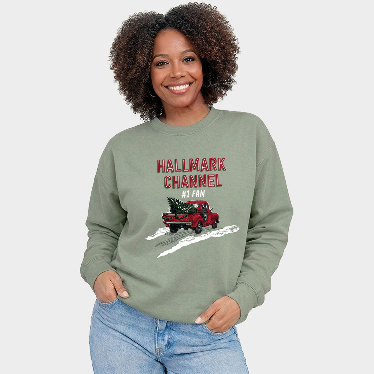 Hallmark - Red Truck Christmas -  Women's Graphic Sweatshirt