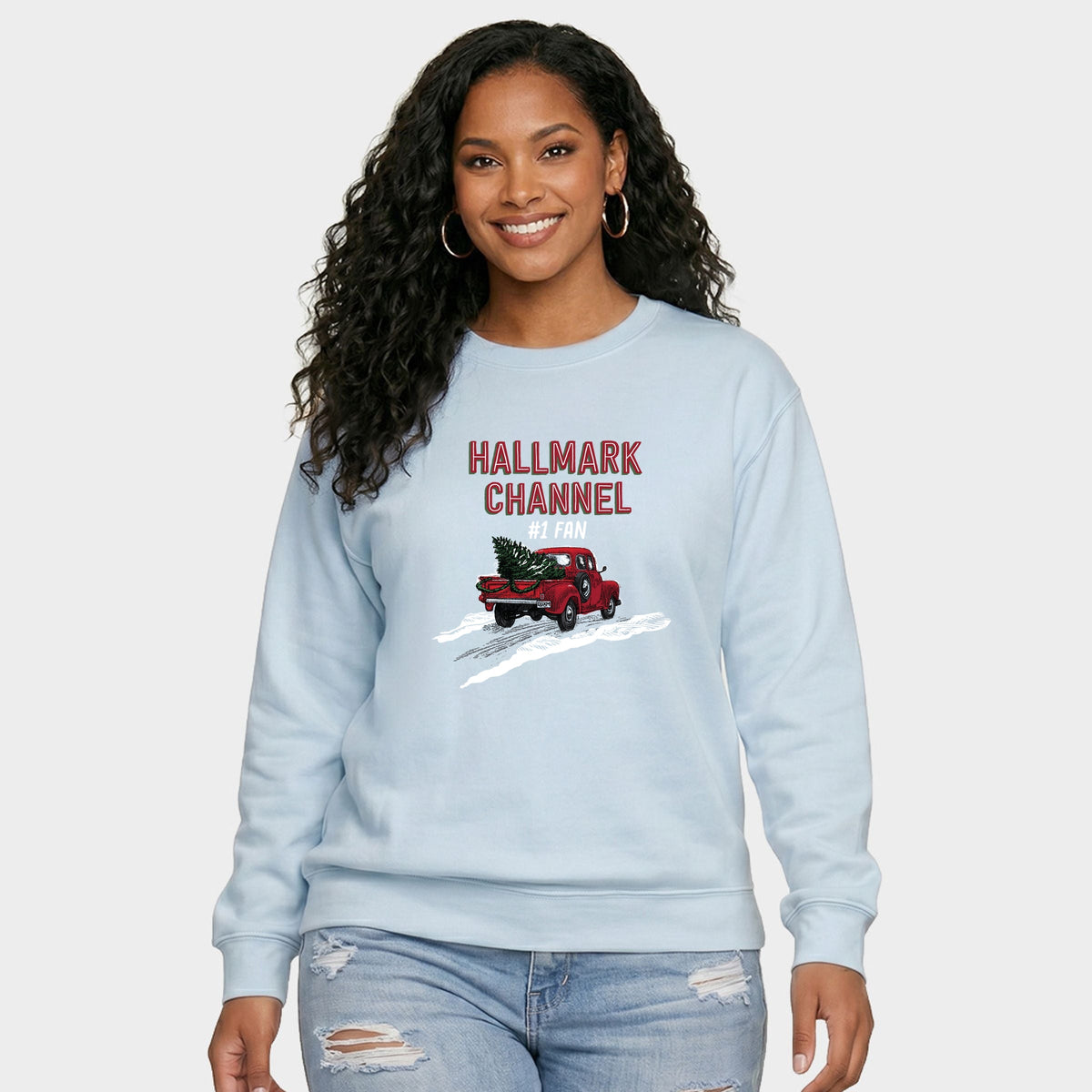 Hallmark - Red Truck Christmas -  Women's Graphic Sweatshirt