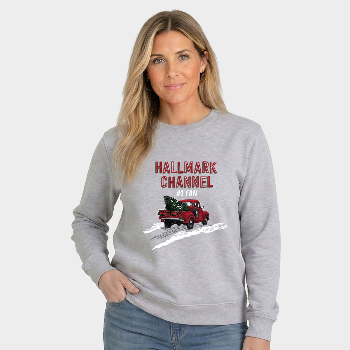 Hallmark - Red Truck Christmas -  Women's Graphic Sweatshirt