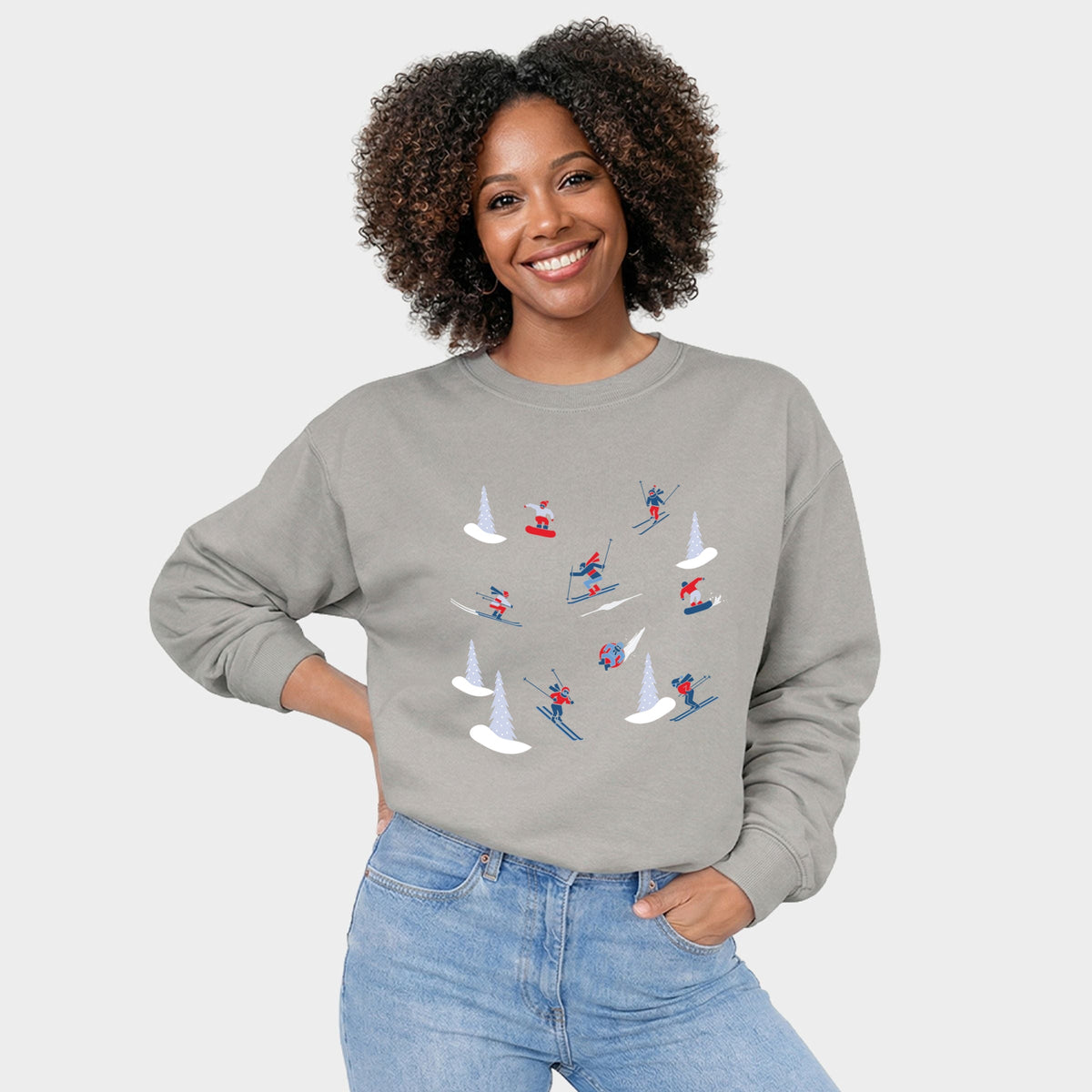 Hallmark - Skiing Winter -  Women's Graphic Sweatshirt