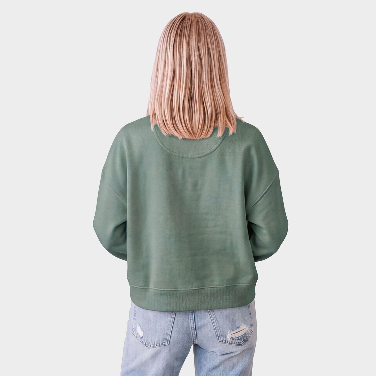 Hallmark - Candy Cane Bow Outline - Women's Cropped Sweatshirt