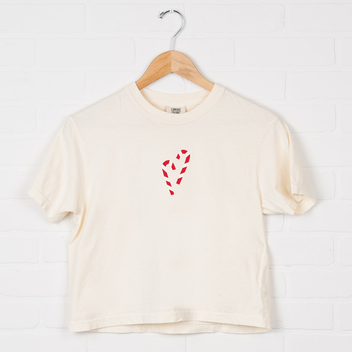 Hallmark - Little Candy Canes - Women's Boxy Crop Top Graphic T-Shirt