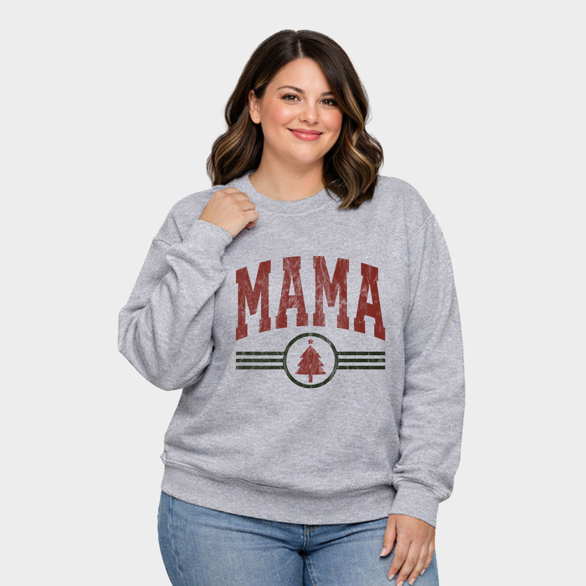 Mama Christmas Lines -  Women's Plus Sweatshirt
