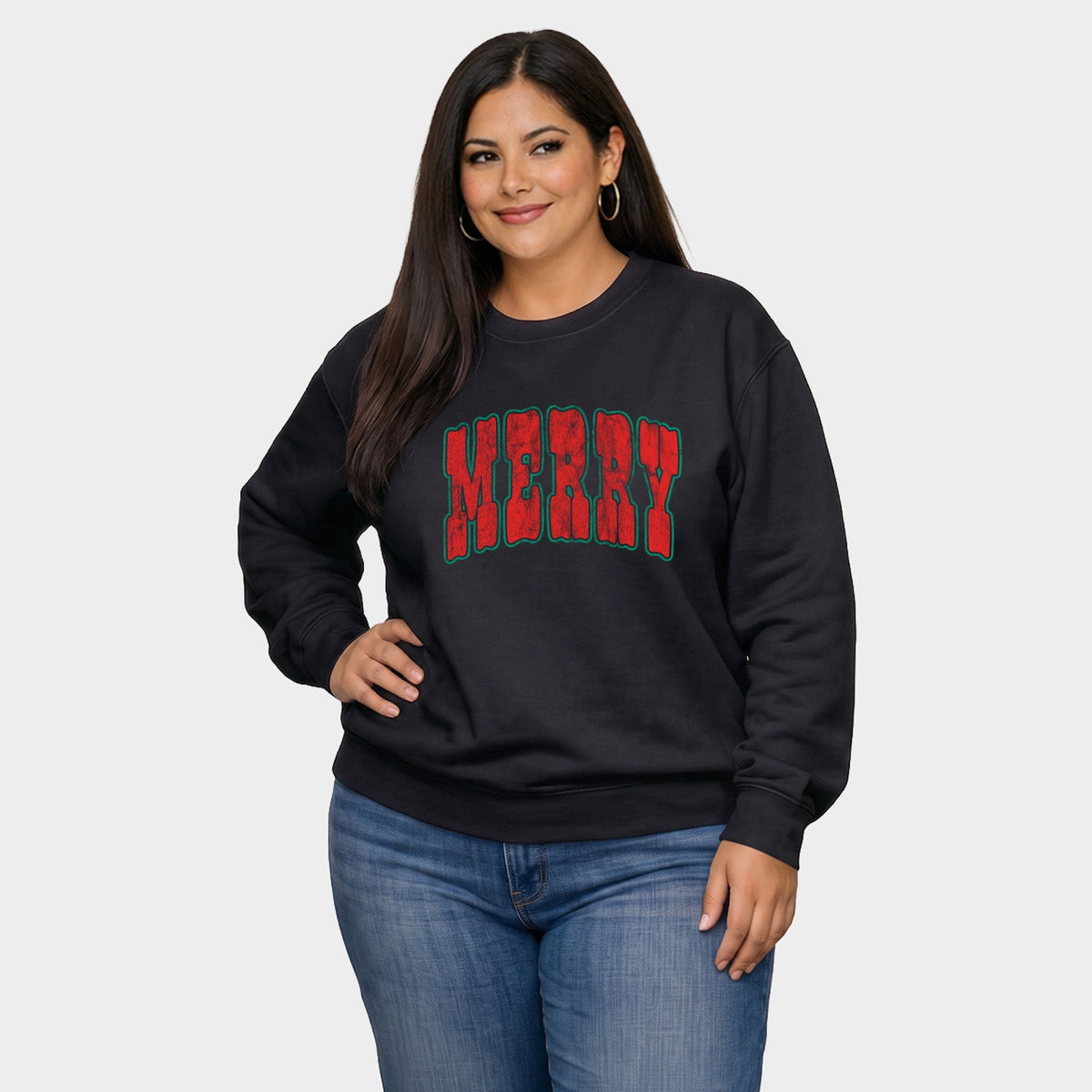 Merry Bubble Outline - Women's Plus Sweatshirt