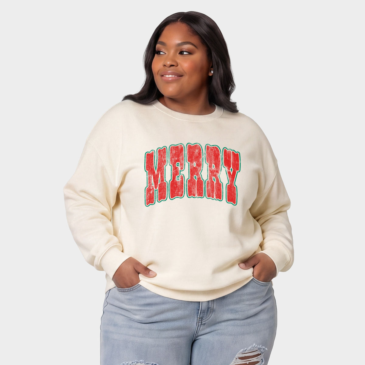 Merry Bubble Outline - Women's Plus Sweatshirt