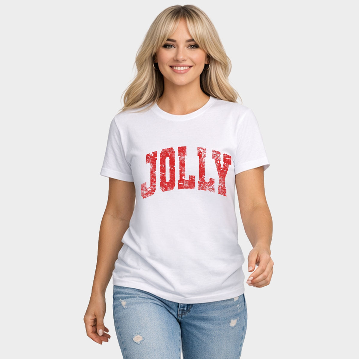 Jolly Arched Distressed - Women's Short Sleeve Graphic T-Shirt