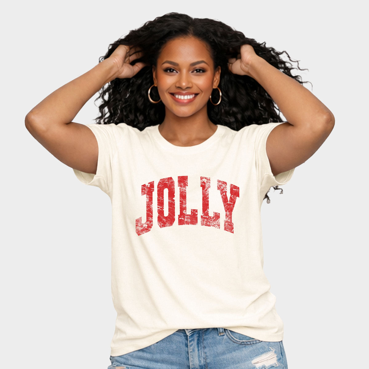 Jolly Arched Distressed - Women's Short Sleeve Graphic T-Shirt