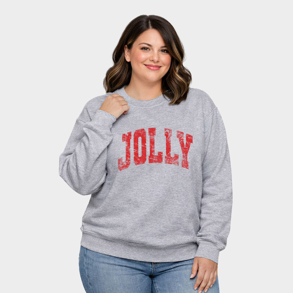 Jolly Arched Distressed - Women's Plus Sweatshirt