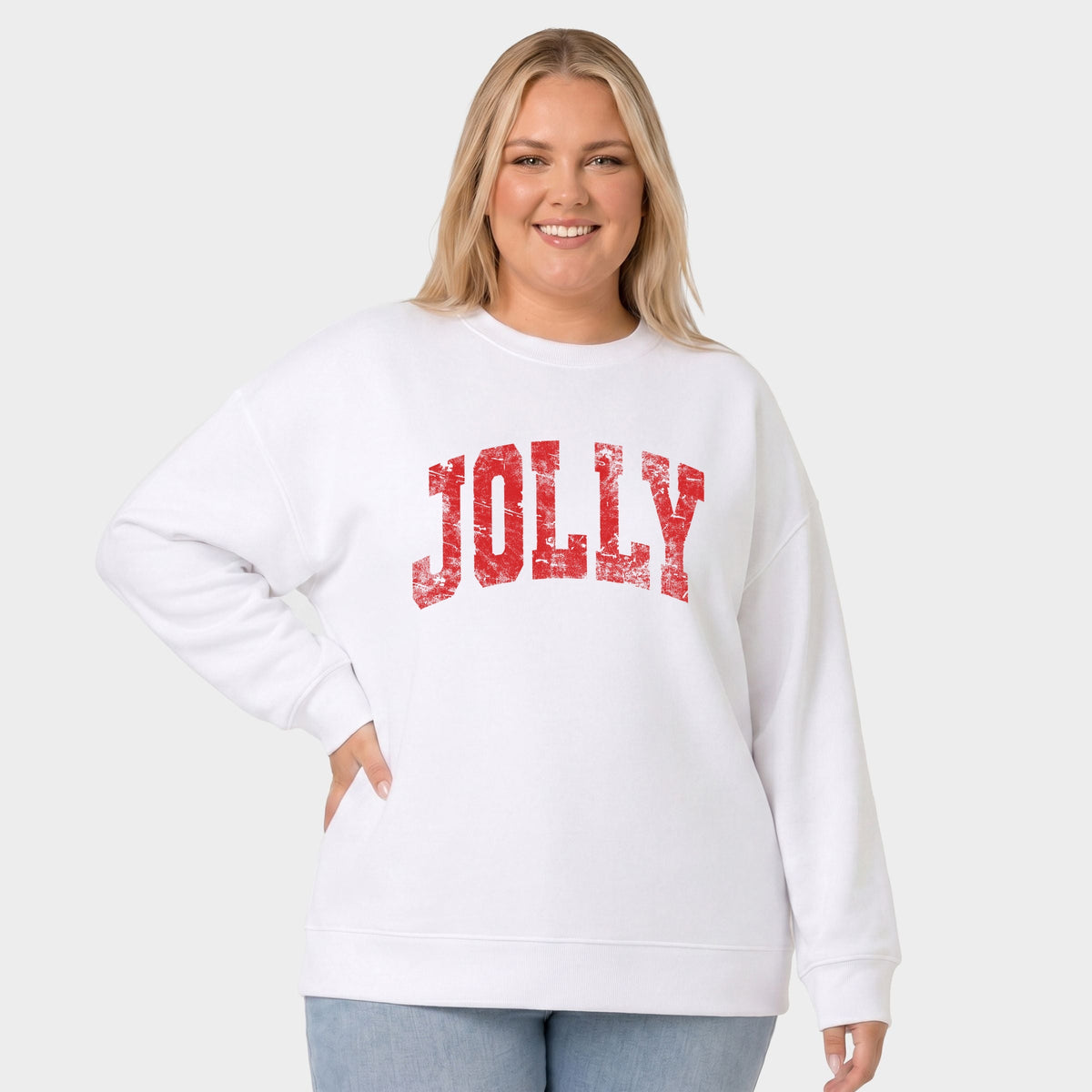 Jolly Arched Distressed - Women's Plus Sweatshirt